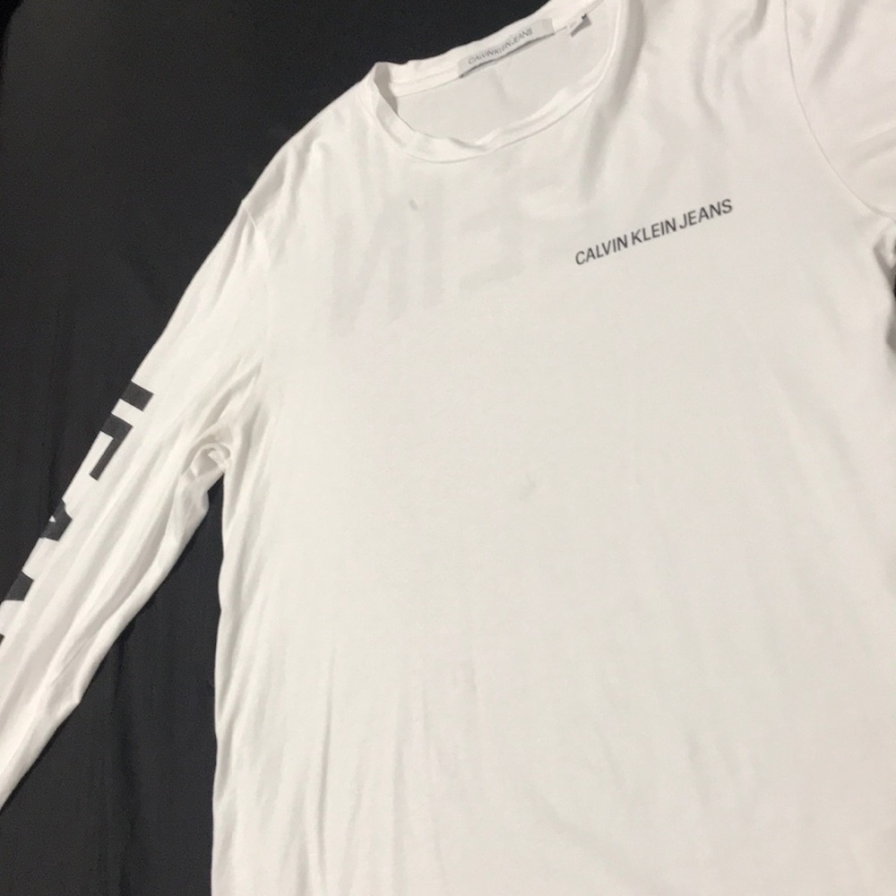 White Calvin Klein jeans long sleeve